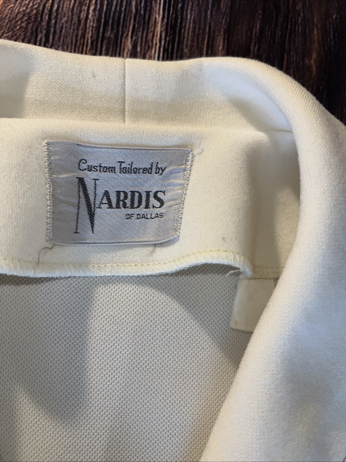 Vintage Custom Tailored By Nardis Of Dallas Blazer Jacket & Skirt Set Cream