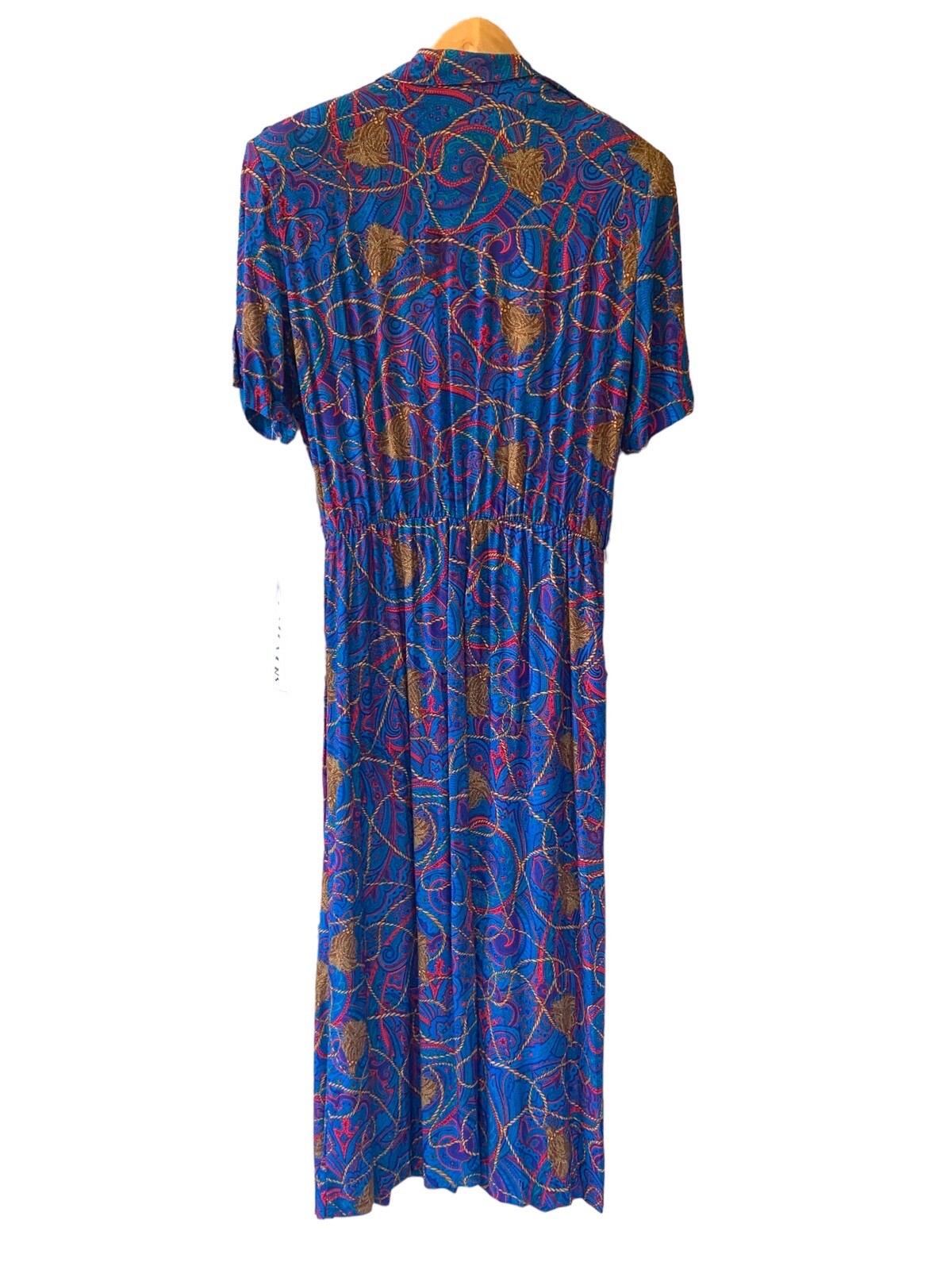 Vtg 80s Baroque Abstract Dynasty RJ Stevens paisley Dress Women’s Size 14 NWT