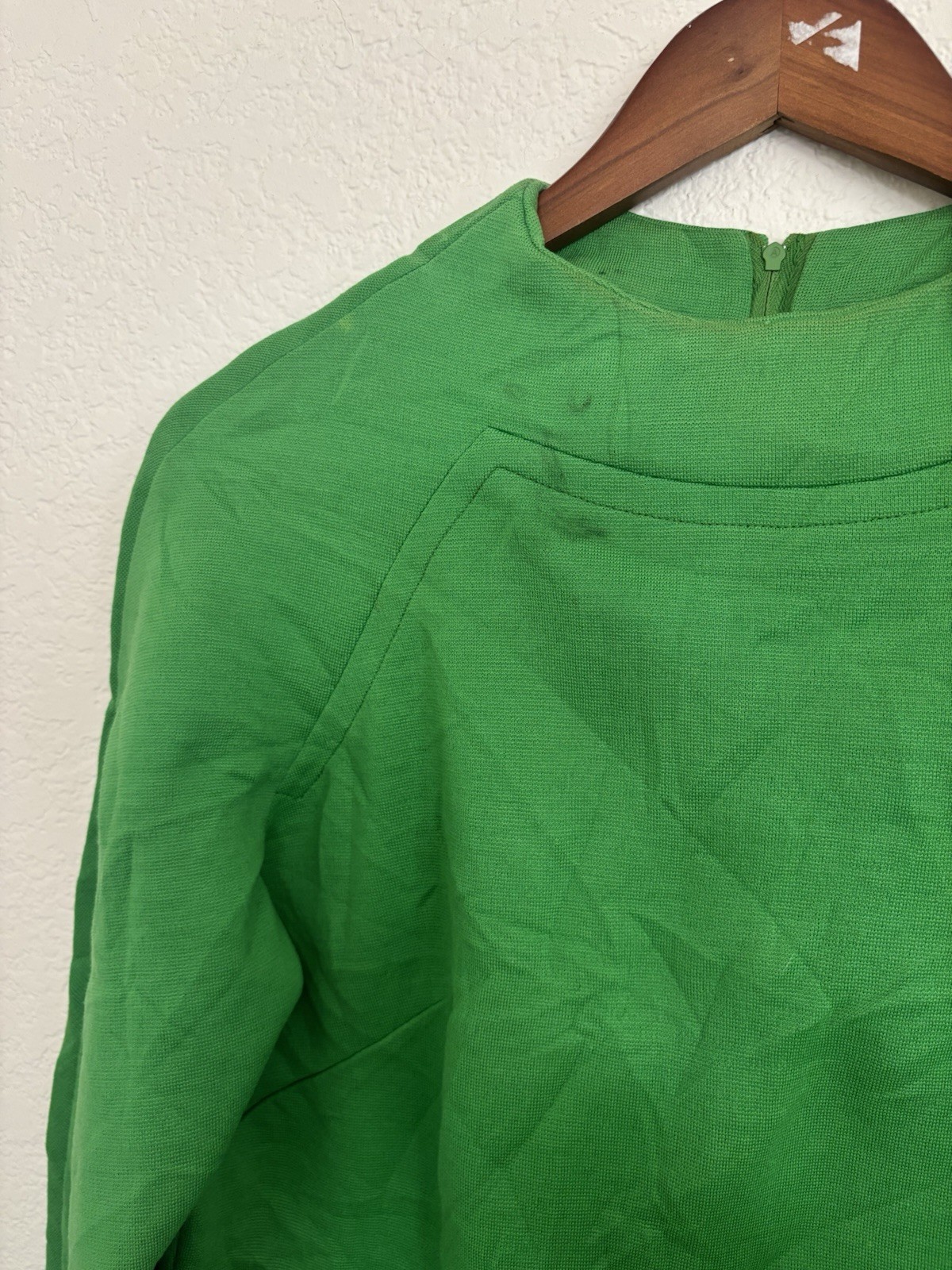 1960s Vintage Dalton Wool Blouse Zip Up Size M