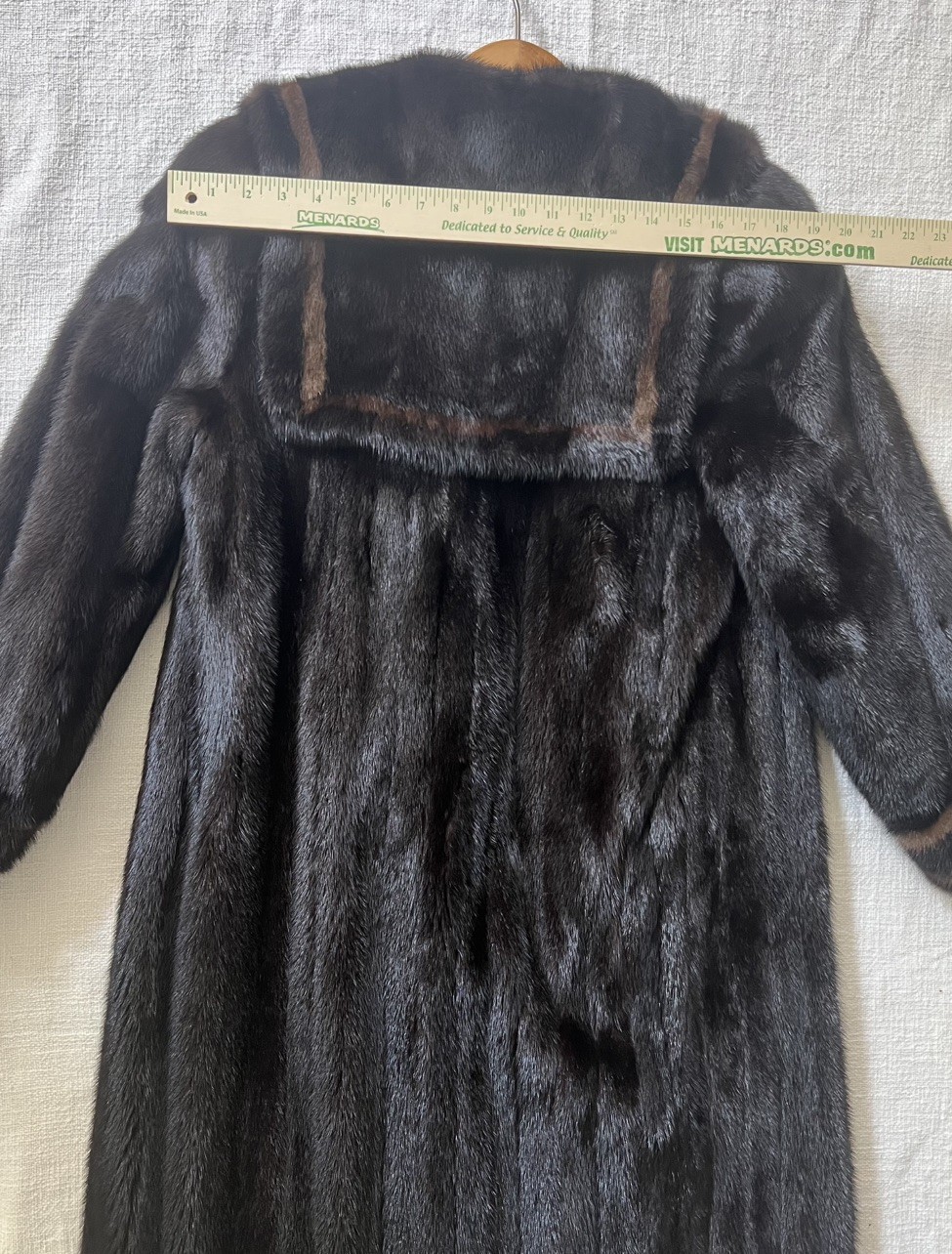 VTG Mink Fur Long Full Length Coat Custom Womens Brown/Demi Sailor/Nautical READ