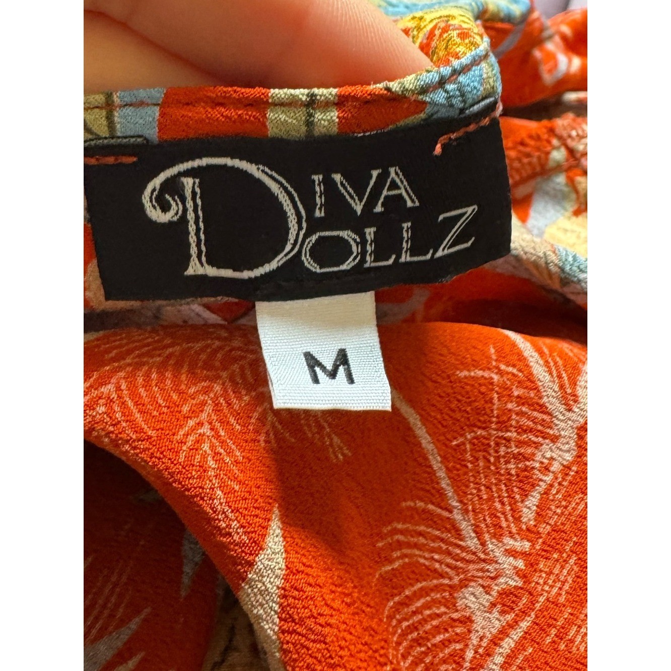 Vintage Diva Dollz Wrap Dress Hawaiian Print Pineapple Coastal Tropical Medium