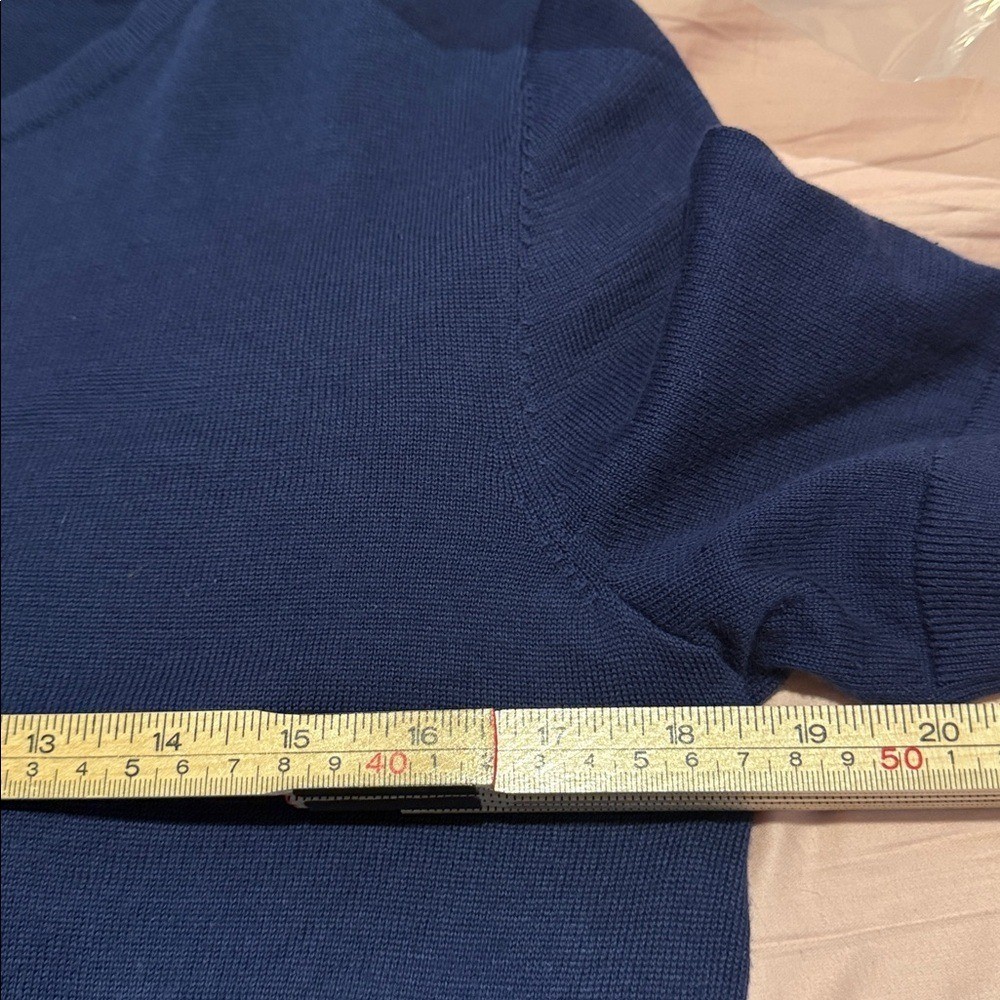 Vineyard Vines Mixed Media Tiered Sweater Blue Nautical Size Small