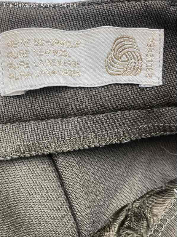 Vintage 90s Escada Women’s Brown Pleated Pure New Wool Trousers Pants Sz 34