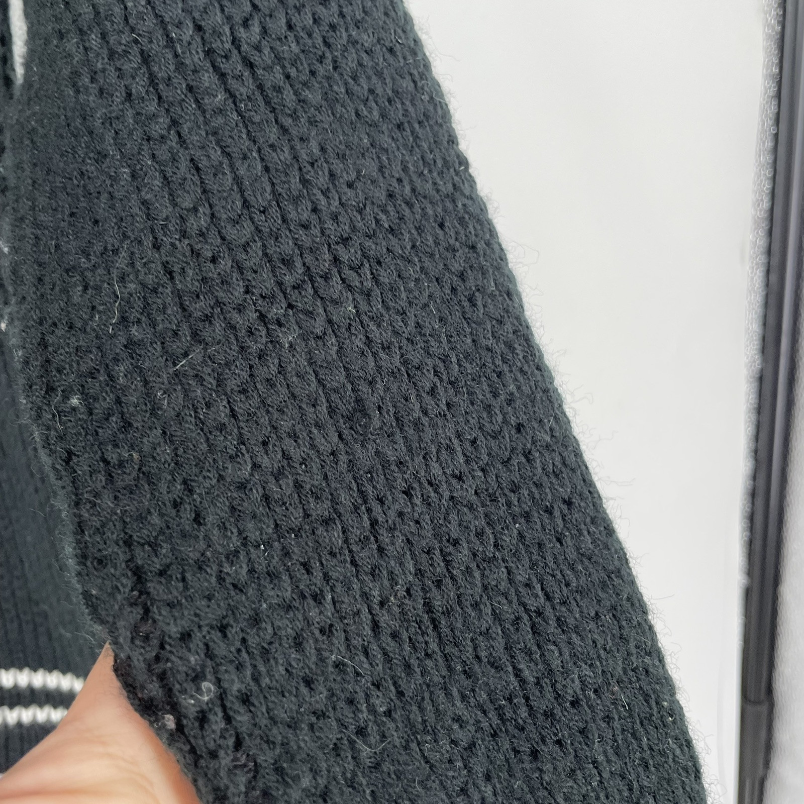 Vintage 70s Yamaha Knit Wool Sweater Women’s Small Black Ski Striped White USA