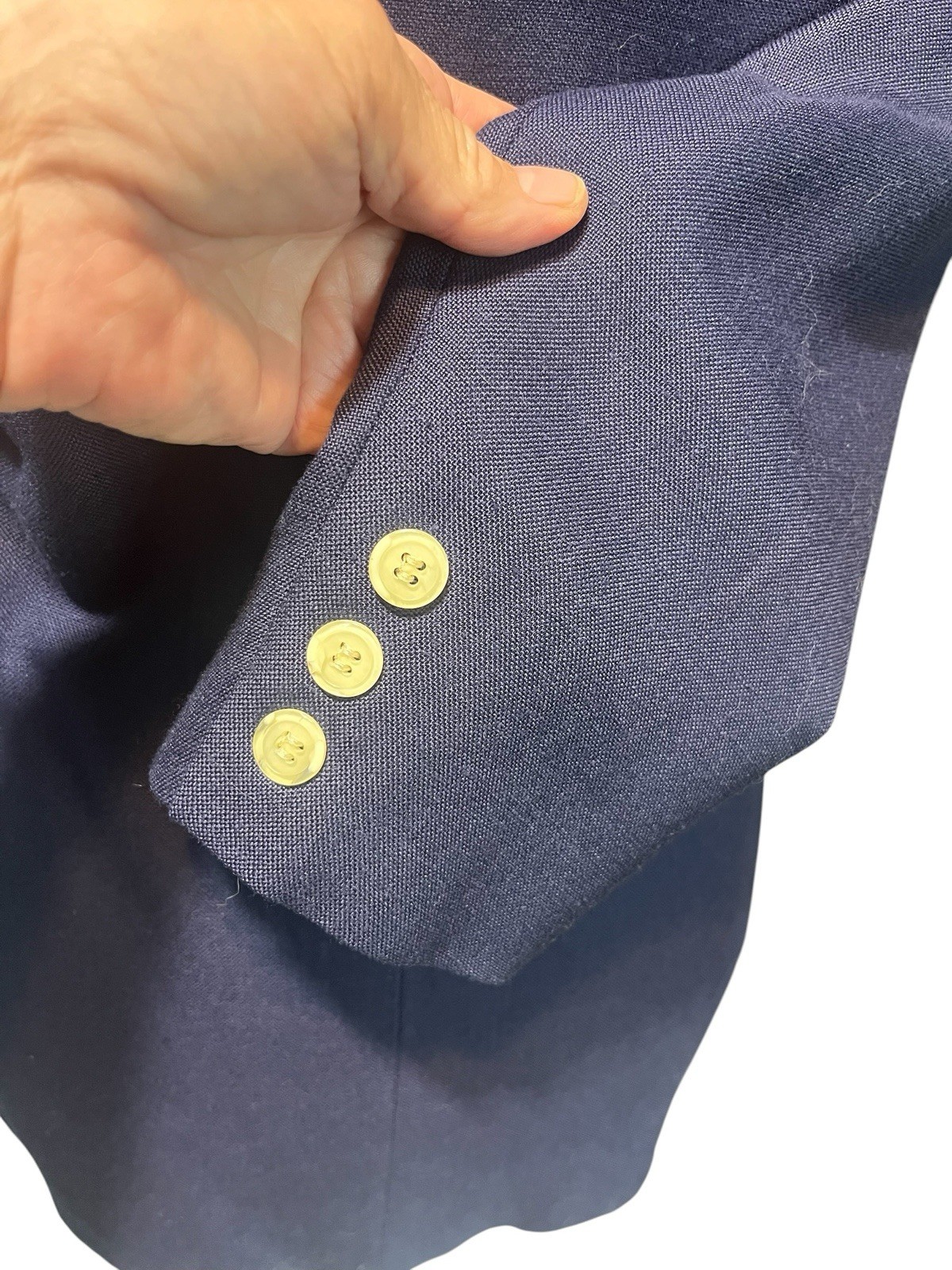Vintage 1980s Saville Navy Double Breasted Blazer Size 8 Old Money Nautical