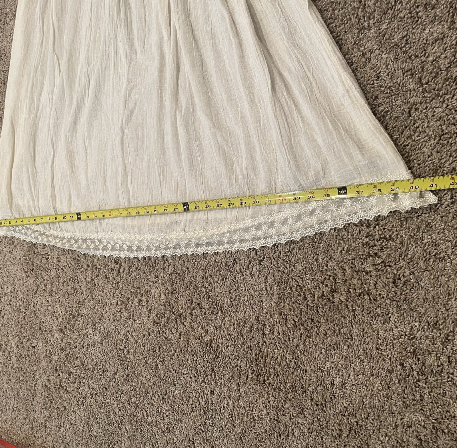 VTG 90s Victorias Secret Country White Ivory Cotton Maxi Dress NWT Milkmaid Lrg