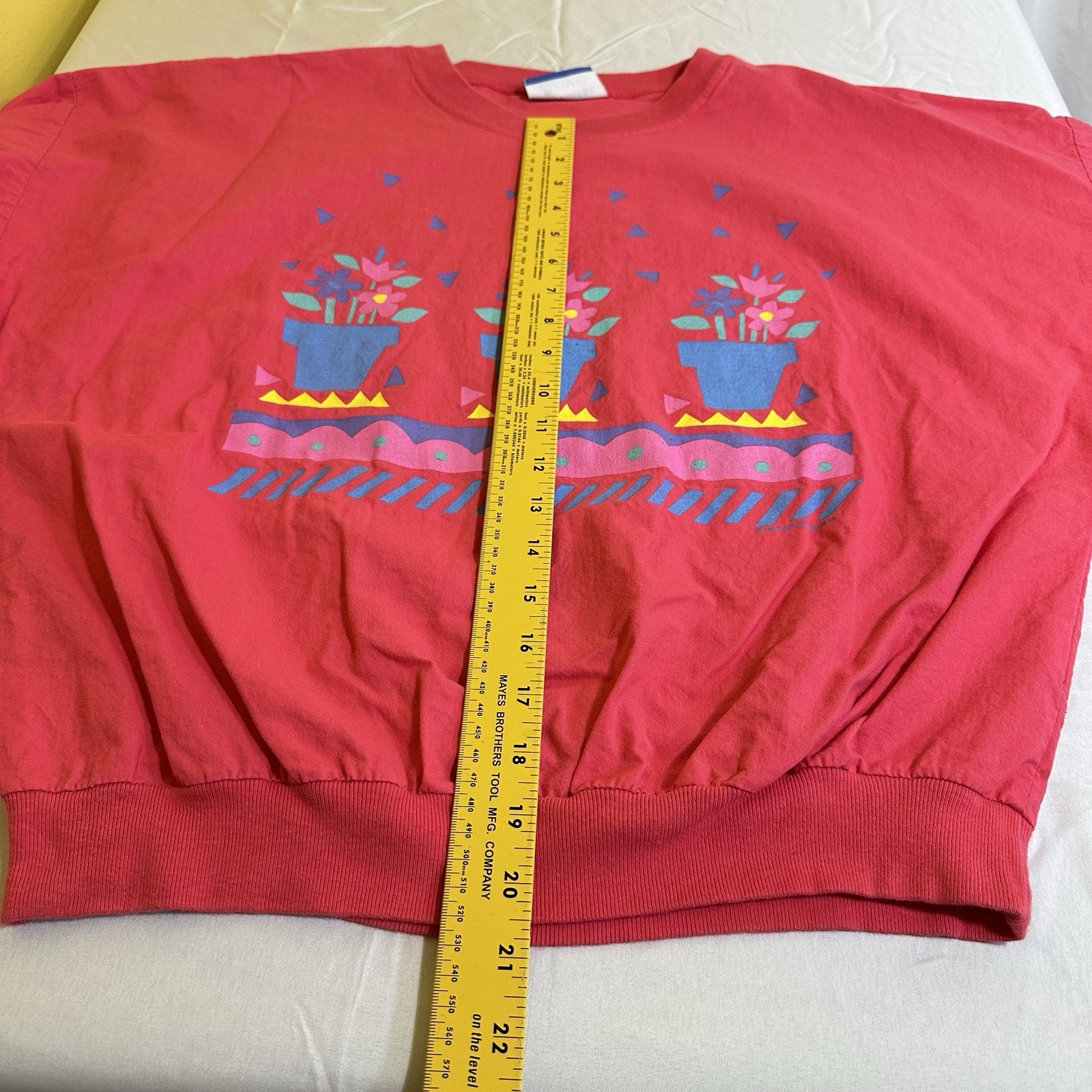 Vintage Cottontops Women’s Small Long Sleeve T-Shirt Cottagecore Flowers Spring