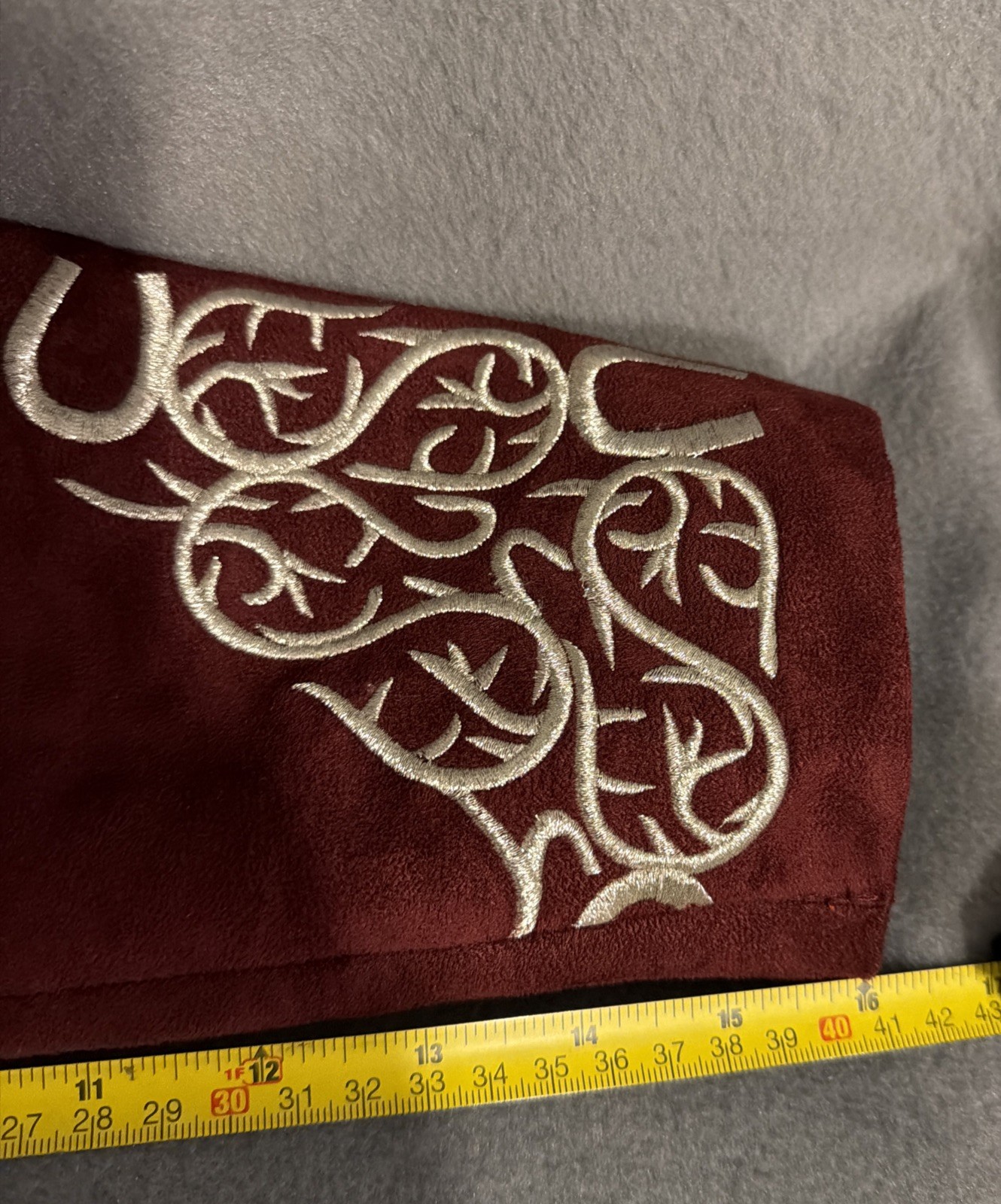 Mexican Embroidered Mariachi Jacket Coat XS Burgundy