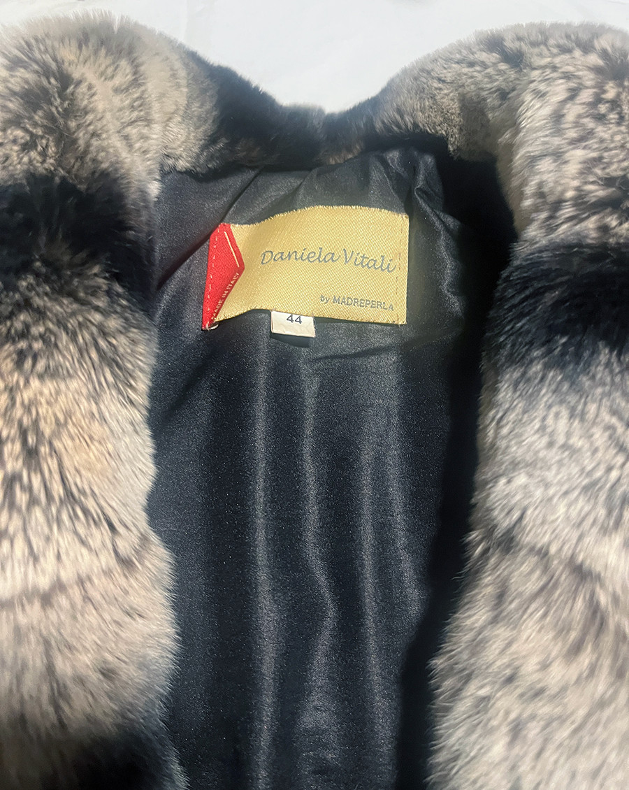 Rare, Vtg Daniela Vitali Raccoon Fur Jacket, Hooded,  Sz (US 10-12), Only $29!