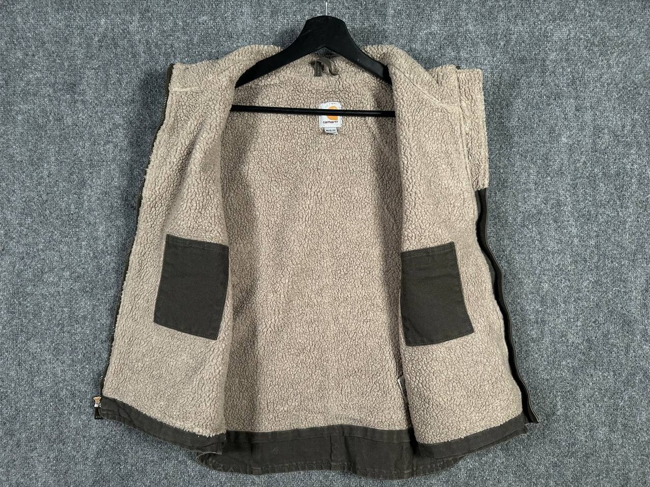 Carhartt Women’s M (8/10) Brown Washed Duck Sherpa Lined Mock Neck Vest