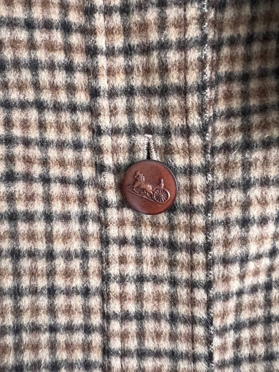 celine vintage wool coat houndstooth sherlock holmes
