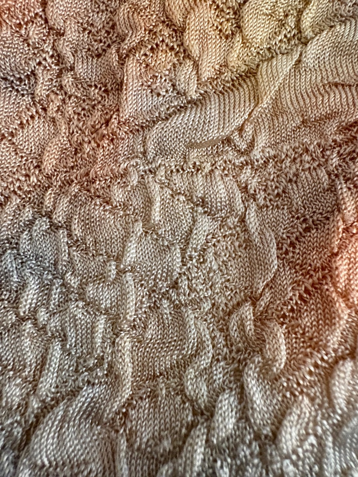 Vintage Maick Harold Paris Silk Blend Asymmetrical Tie-Dye Skirt