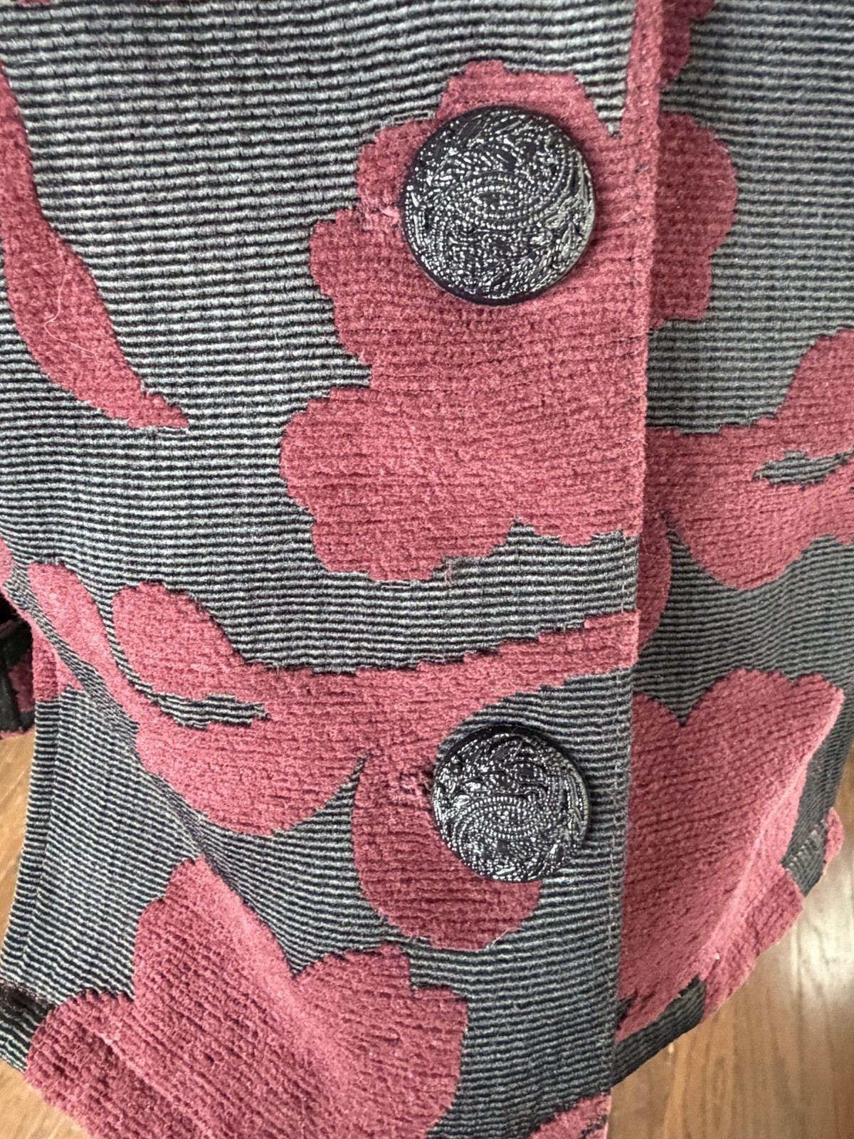 My Boyfriends Back Santa Monica VTG Floral Jacket Sz M Tapestry Ornate Buttons