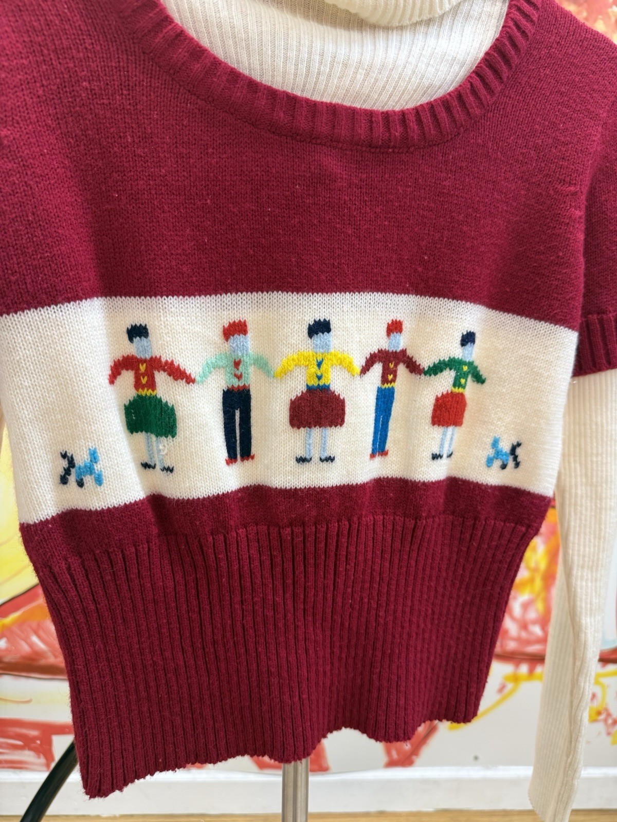 Vintage 80’s Women’s Acrylic Schoolgirl Sweater