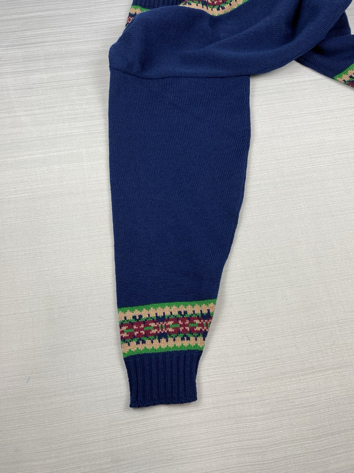 Pendleton Navy 100% Virgin Wool V-Neck Sweater Medium Vintage NWT