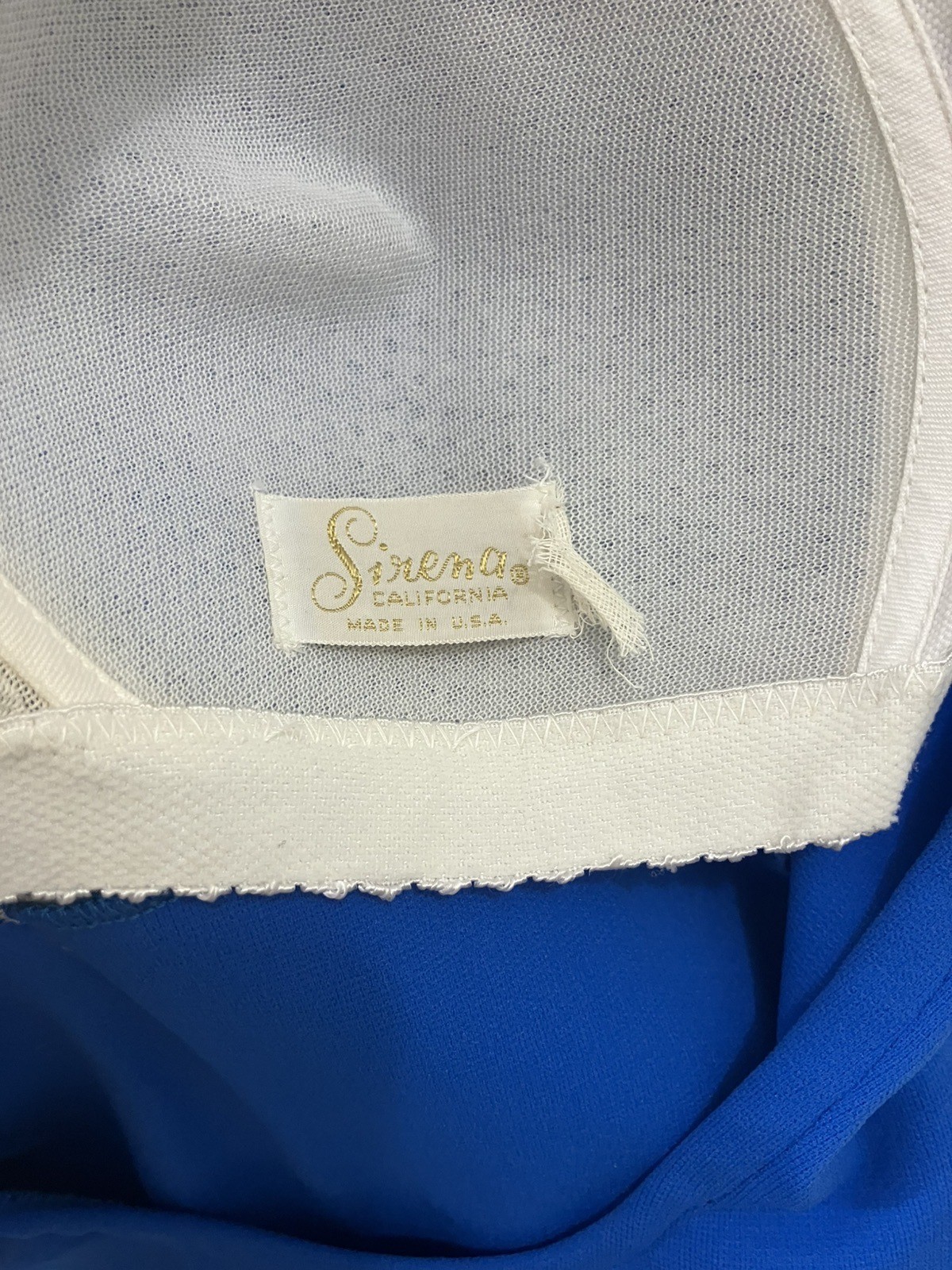 Vintage 1960s Sirena Of California Swimsuit Buttons Women’s Size Small 2 4 Blue