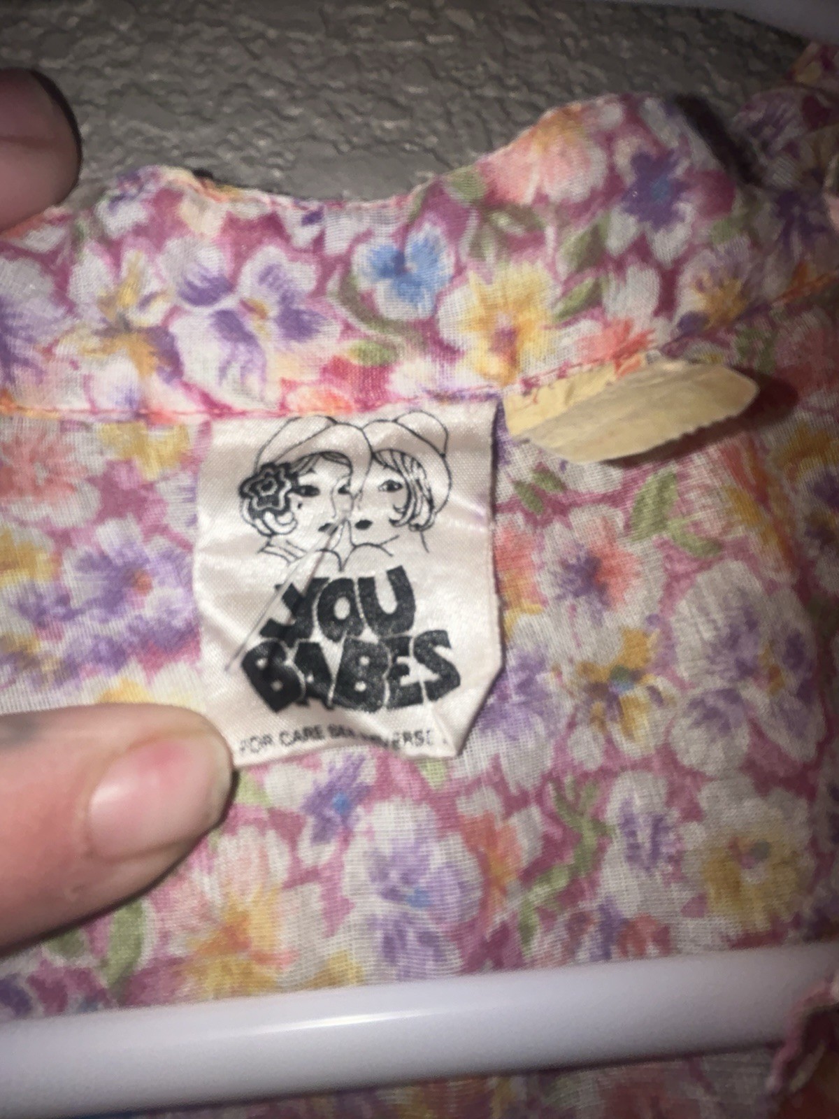 Vintage Cottage Core Floral Top Blouse YOU BABES, 1960’s rare Women’s