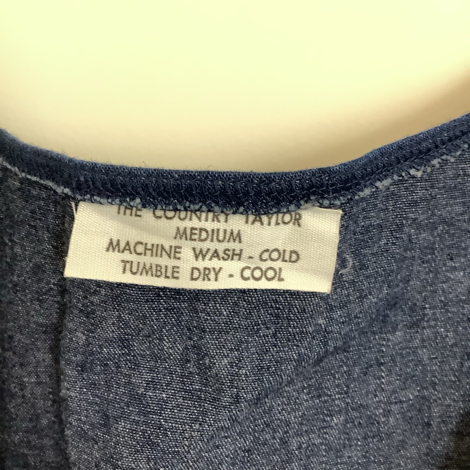 Vintage Blue Denim Happy Birthday Jumper Dress For Teachers Size M