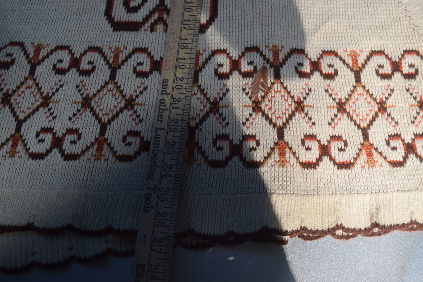 Vintage Cape Poncho 1960’s Sweater Hippie Boho Geometric