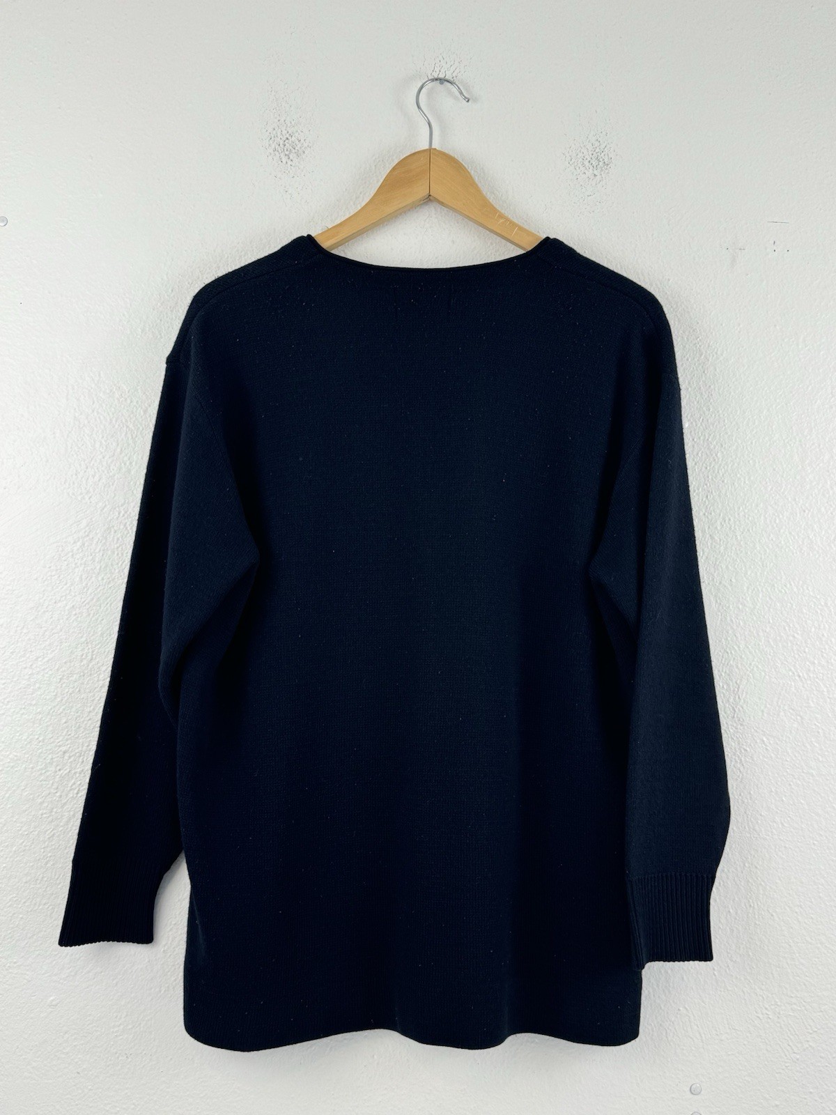 Vintage Broadway Supply California Navy Blue Cardigan Sweater Size L Womens