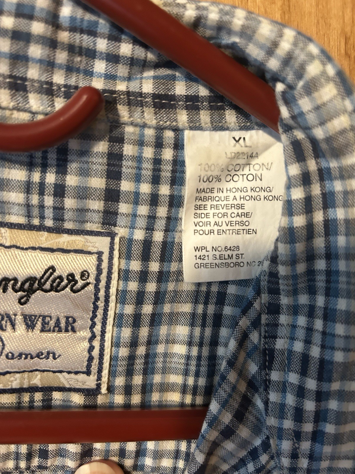 Wrangler Vintage Western Cowgirl Cotton Crop Top Front Waist Tie Metal Button XL