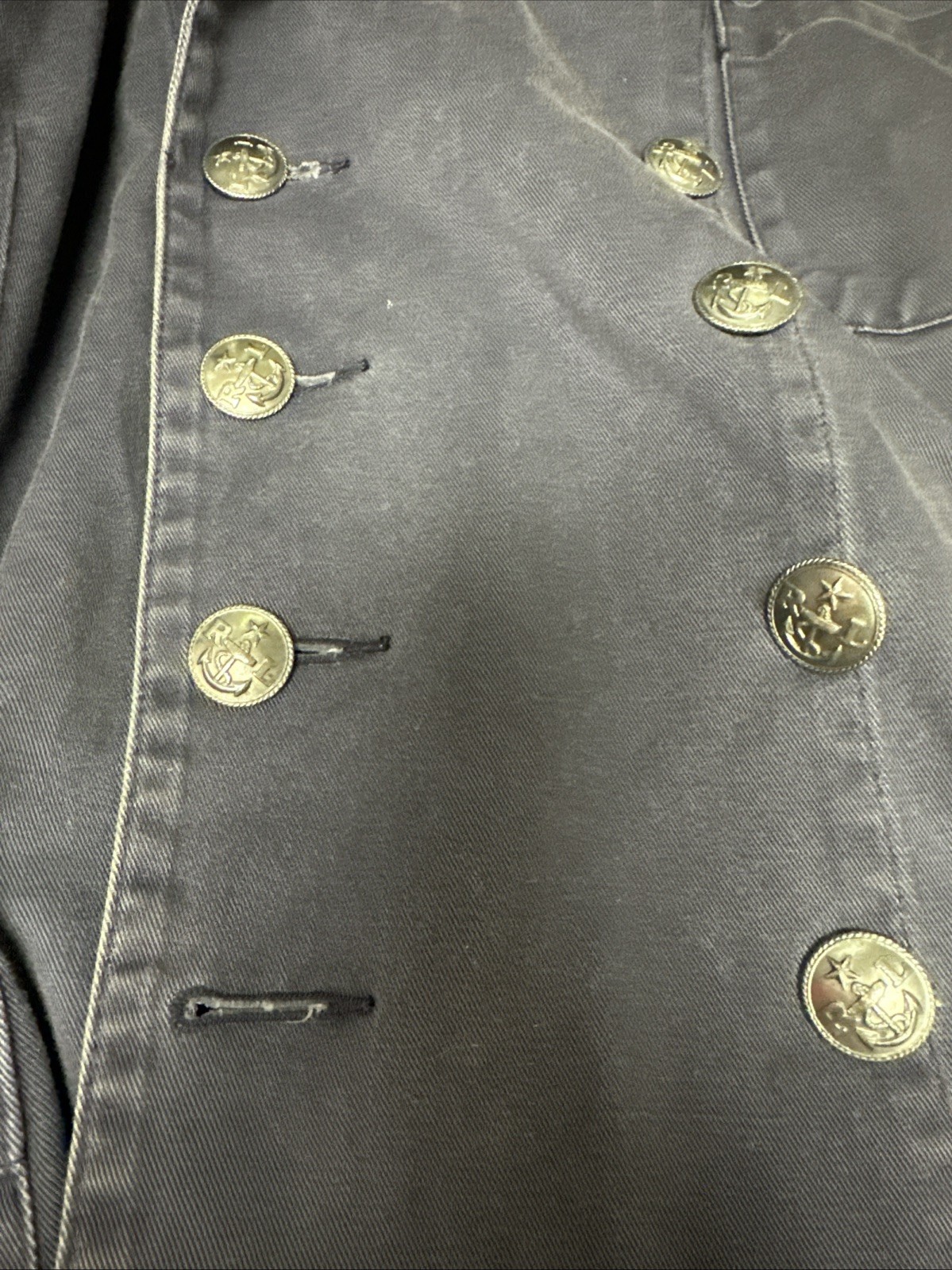 Vintage Ralph Lauren R.L. Country Military Double Breasted Cotton Jacket Small S