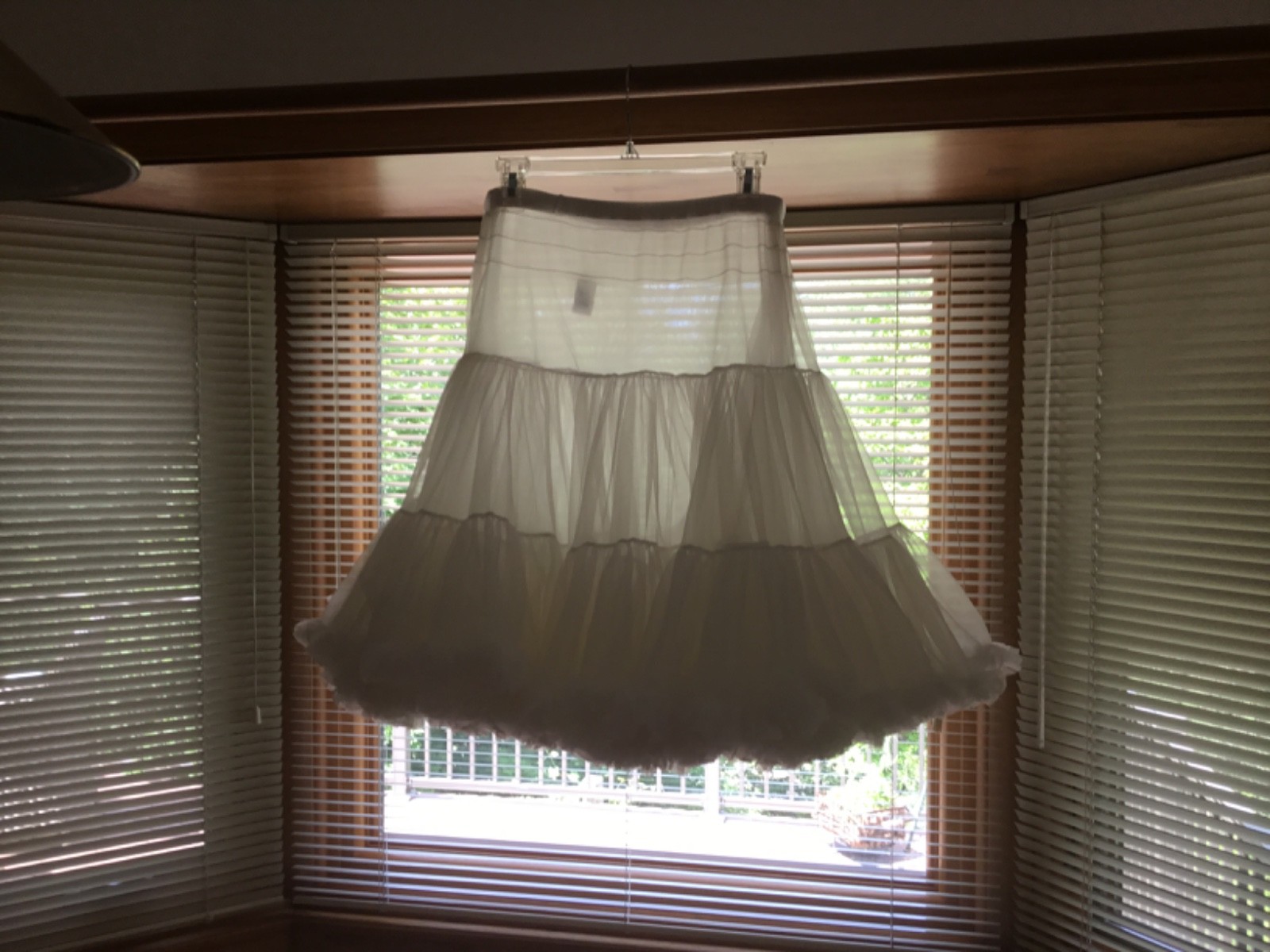 Vtg Malco Modes Petticoat L White Square Dance Rockabilly Retro Pin Up Crinoline