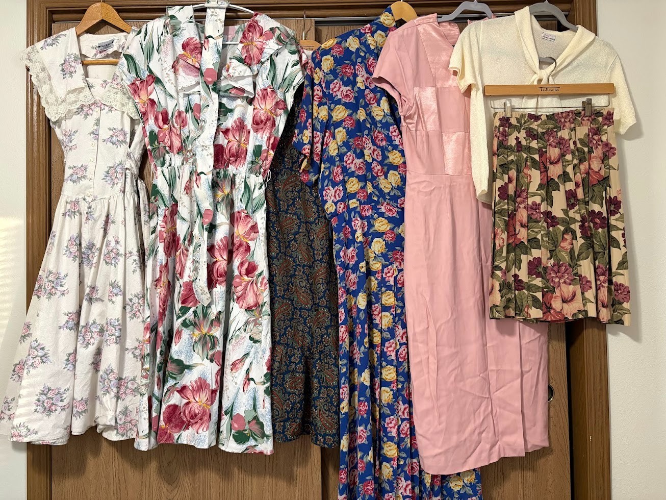 80’s 90’s dress lot Cottagecore, Country Prairie, Classic Cotton Silk