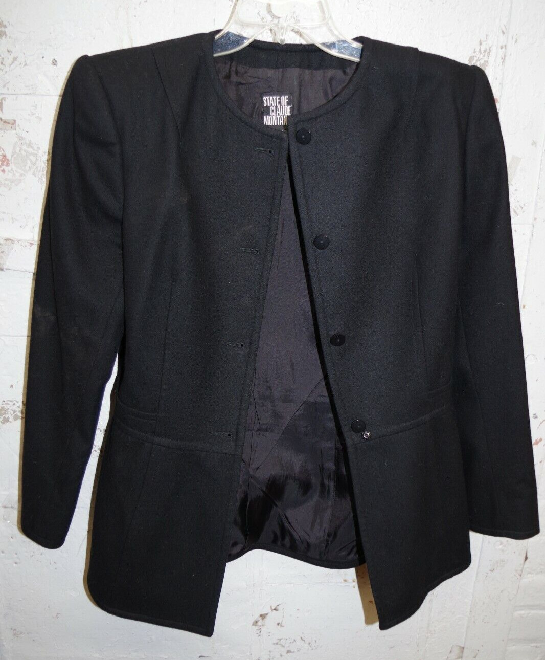 C18 Vintage State of Claude Montana Women’s Blazer Jacket 44/10 Italy 100% Wool