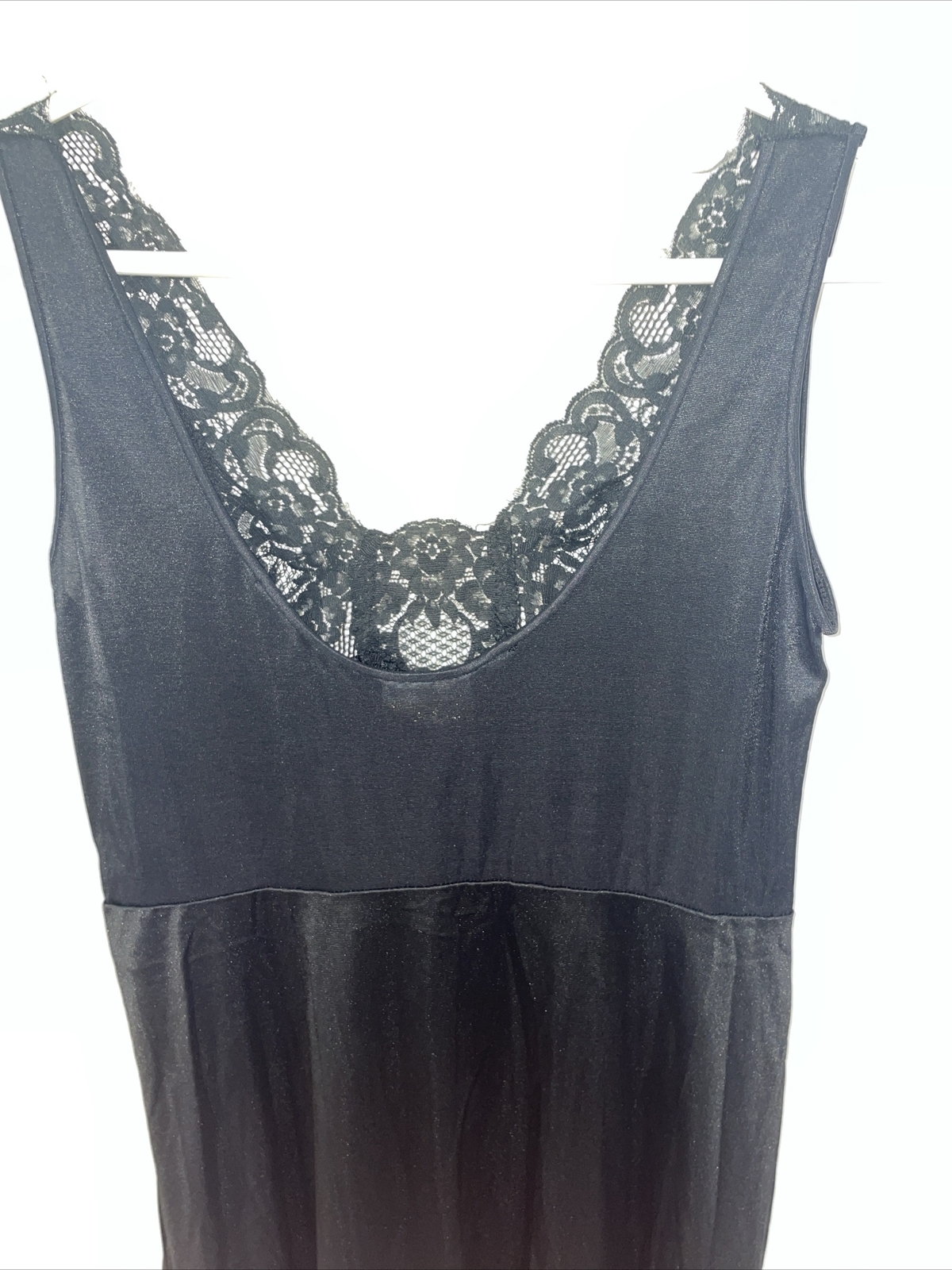 Vintage Stardust Long Black Nightgown S