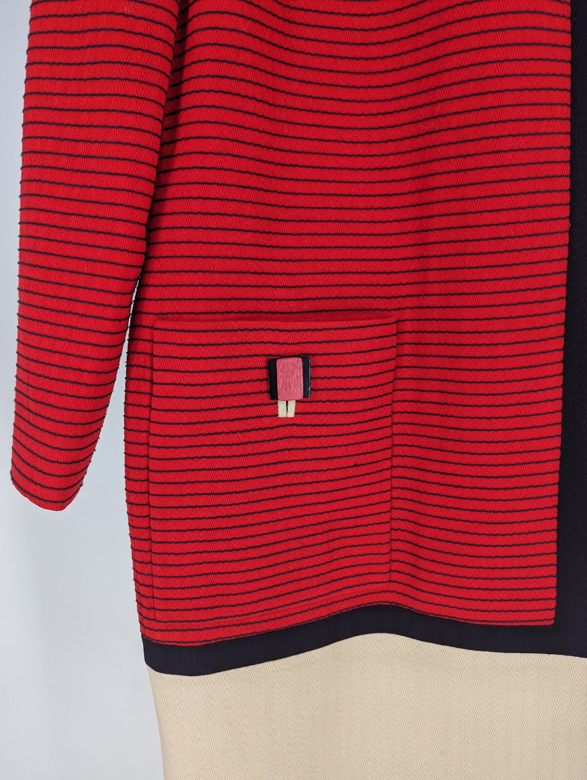 David Hayes for Neiman Marcus Vtg 80s OpArt New Wave Memphis Group Dress 36″