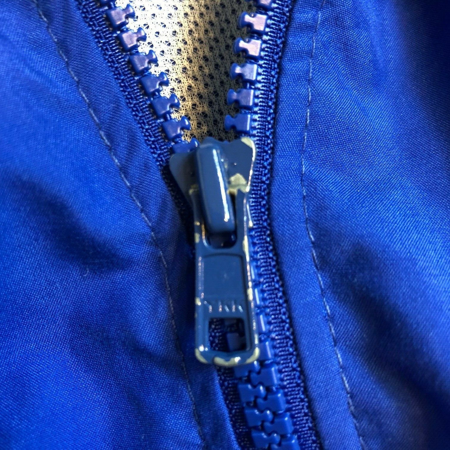 Rare Vintage Gymnastics Coach Womens Blue White Full Zip Track Jacket 80s
