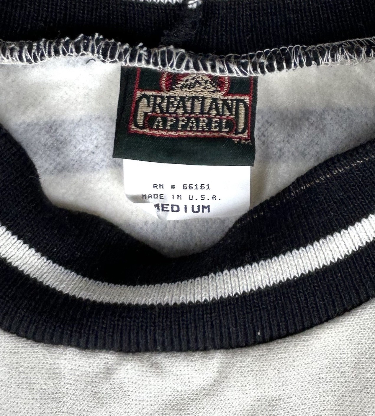 NWT Vtg Pro Spirit Equipment Striped Sweatshirt Womens M Spell Out Oversized Y2K