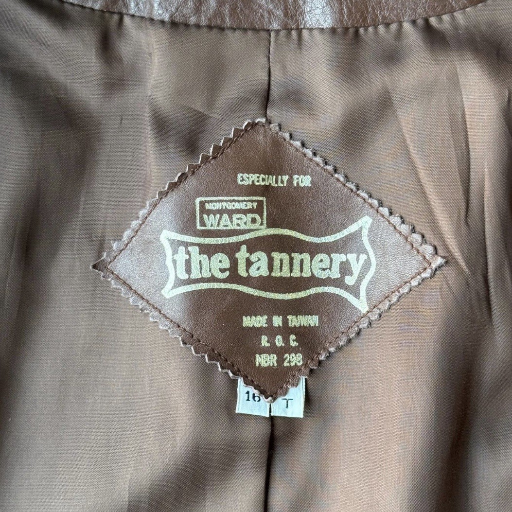 The Tannery Vintage Women’s Brown Leather Belted Coat