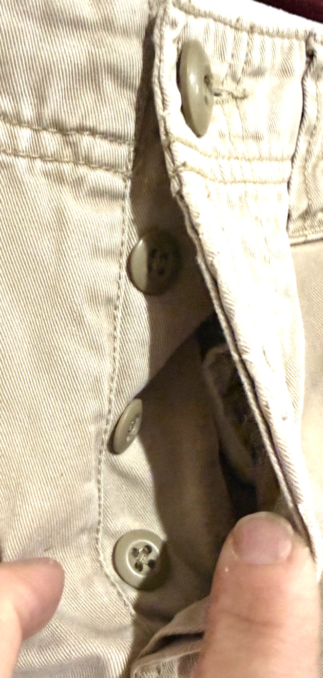 Abercrombie And Fitch Mini Shorts Khaki Cargo Woman 6 Grunge Y2K Preppy Vintage