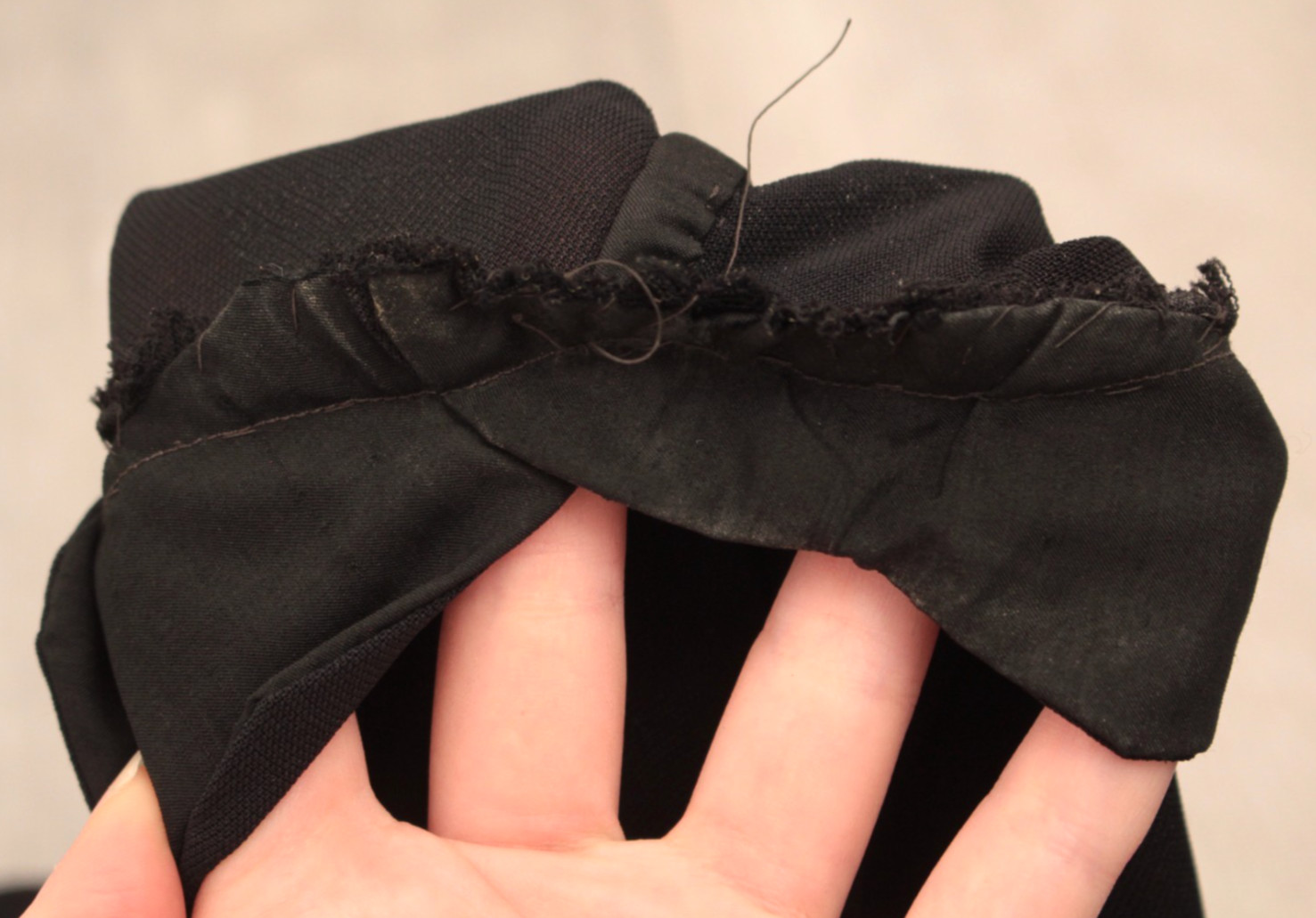 Vtg Women’s 30s Black Sheer Dress W/ Bows At Front Waist Sz XS/S 1930s
