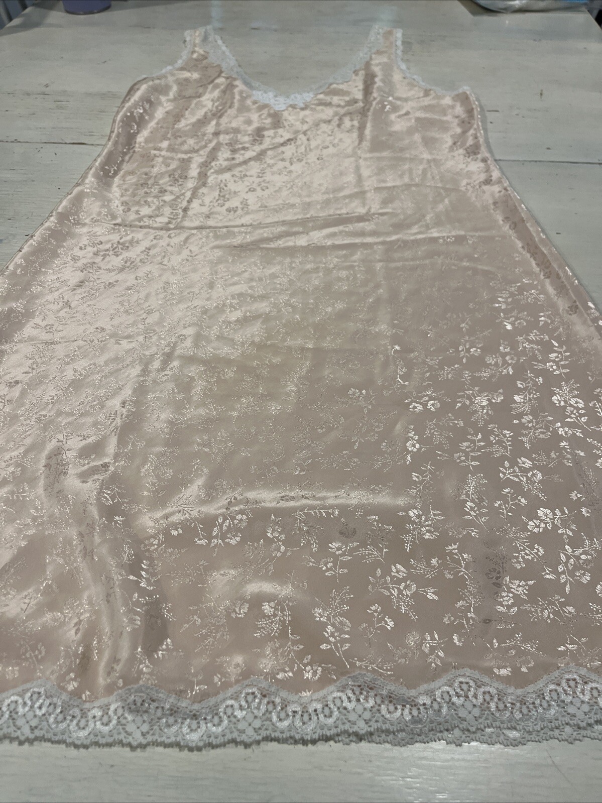 Vintage Barbizon Nightgown Slip Women’s 36 Lingerie Tan Nude~Beautiful