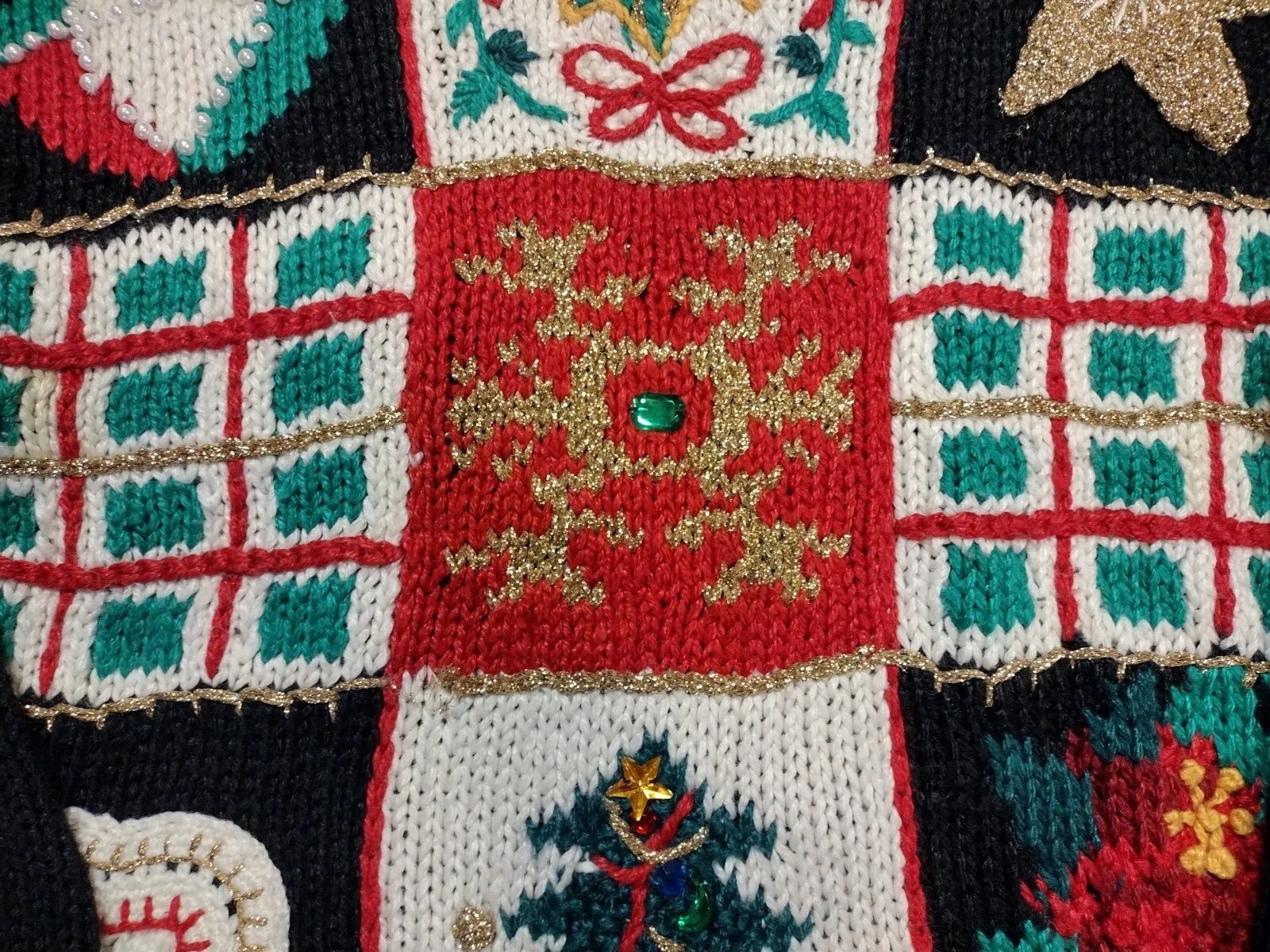 Vintage 1980s Spice of Life Ugly Christmas Holiday Sweater Size Small Oversized