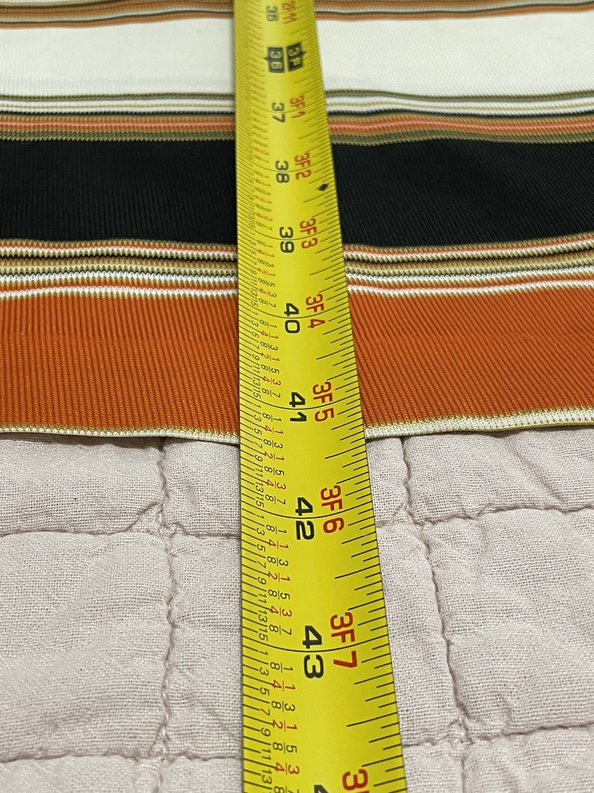 Hand Sewn Vtg 70s Midi Dress Orange Brown Yellow Sm/6 Long Sleeve Back Zipper **
