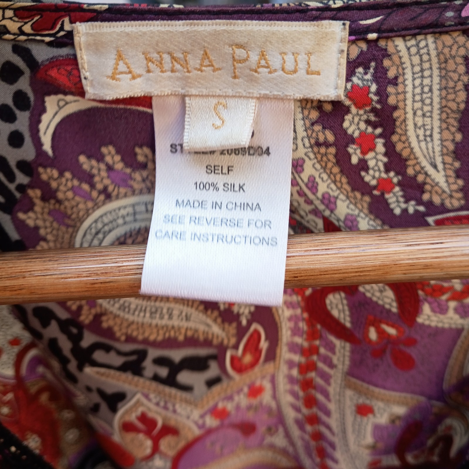 Vintage 90s, 00s, Y2K Anna Paul Silk Kimono Tie Front Jacket Size Small