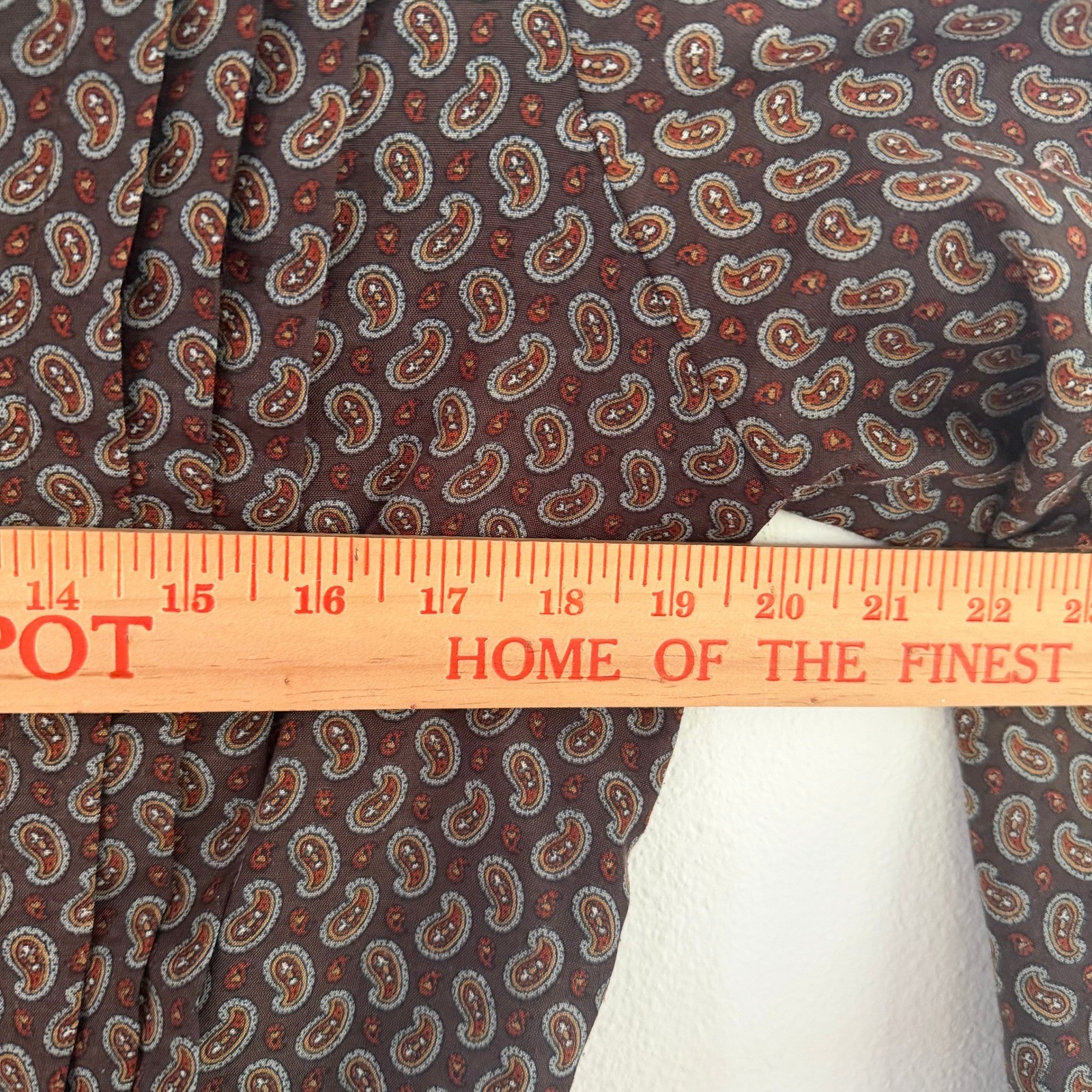 Vintage Fred Rothschild California Brown Paisley Button Front Shirtwaist Dress