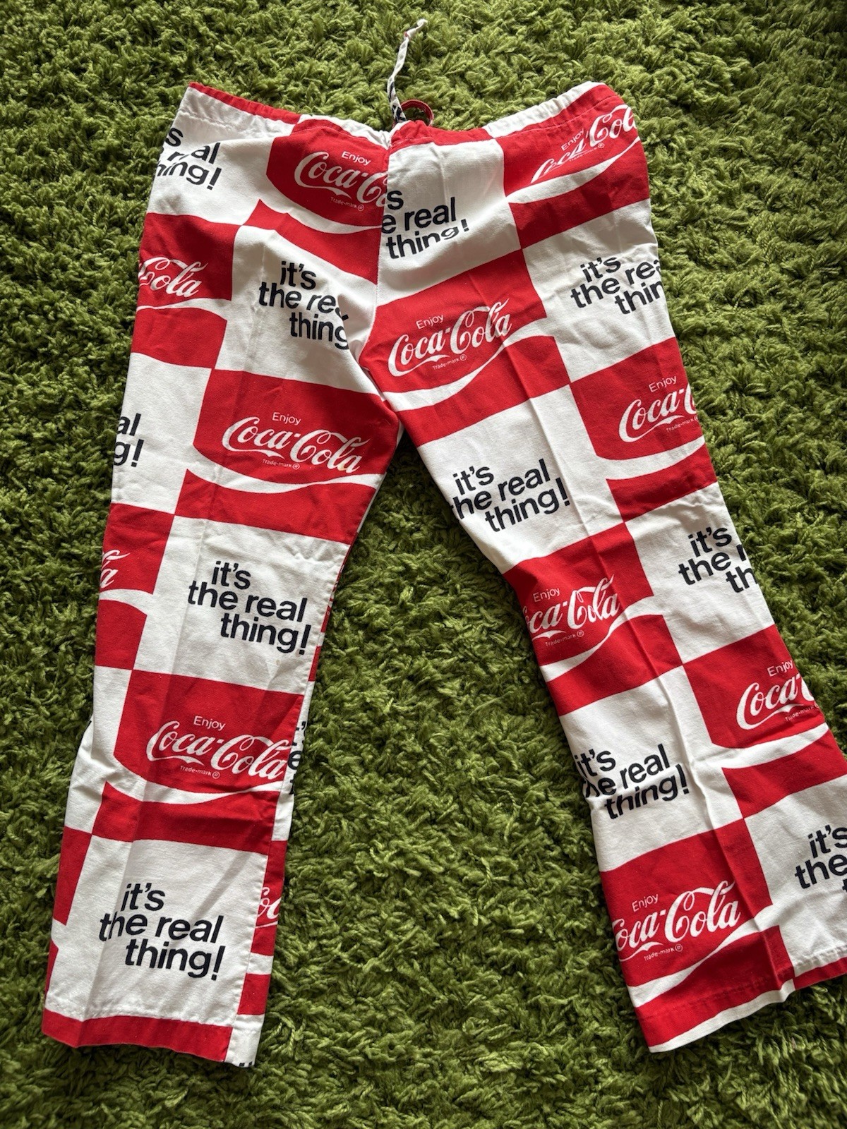 Vintage 1970s Coca Cola Bell Bottom Beach Pants “It’s The Real Thing” Size Med