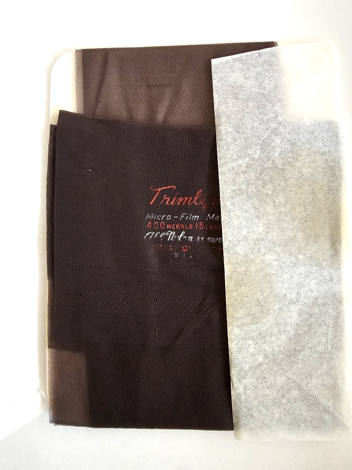 VTG Dupont Trimlym 50s Brown Stockings