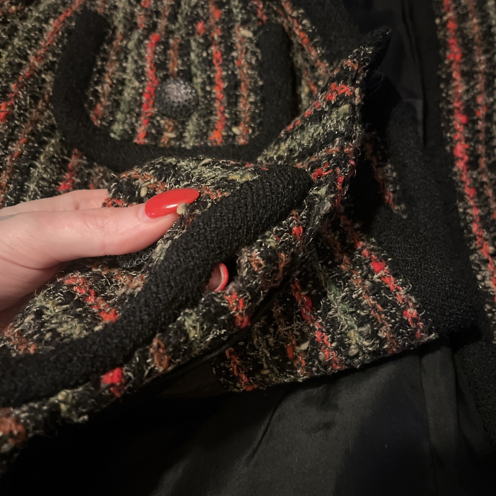 VTG 50s Lesur Paris Fabric Custom Boucle Jacket Tailored Cropped Tweed Designer