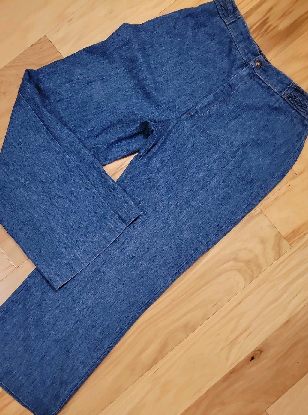 Vtg 70’s Levis Orange Tab Braided High Rise Chambray Denim Jeans Approx 29″ W