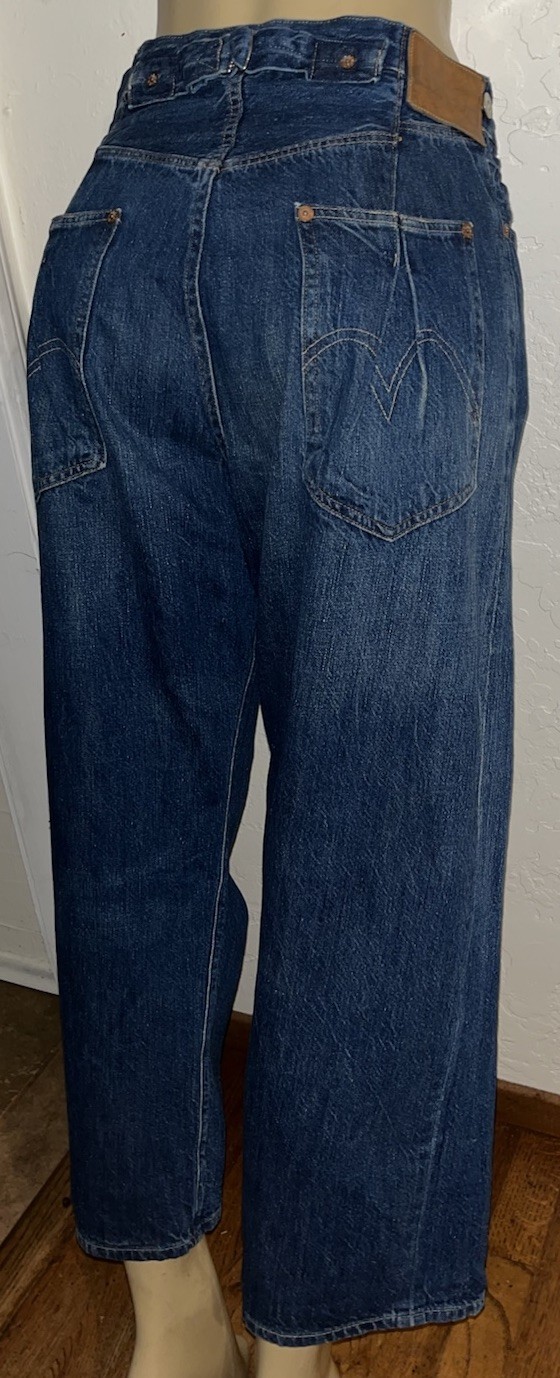 Levi’s Vintage Clothing LVC 501R 1915 Jeans Buckle Back Selvedge Barrel 30 x 25