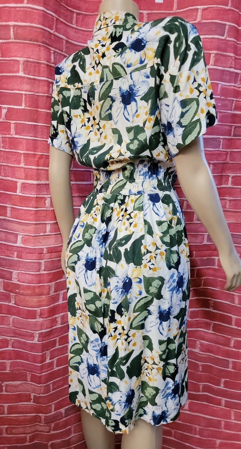 CAROL ANDERSON Petites Vtg 80’s COTTAGECORE Women’s Floral Dress Size 10 #W7