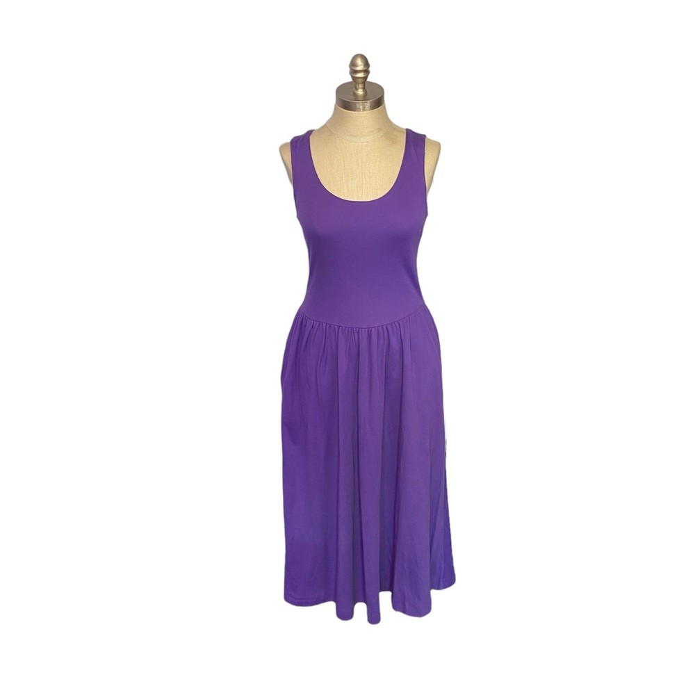 Vintage 80’s Disco Era Sleeveless Maxi Dress, fit and flair size 7/8 juniors.