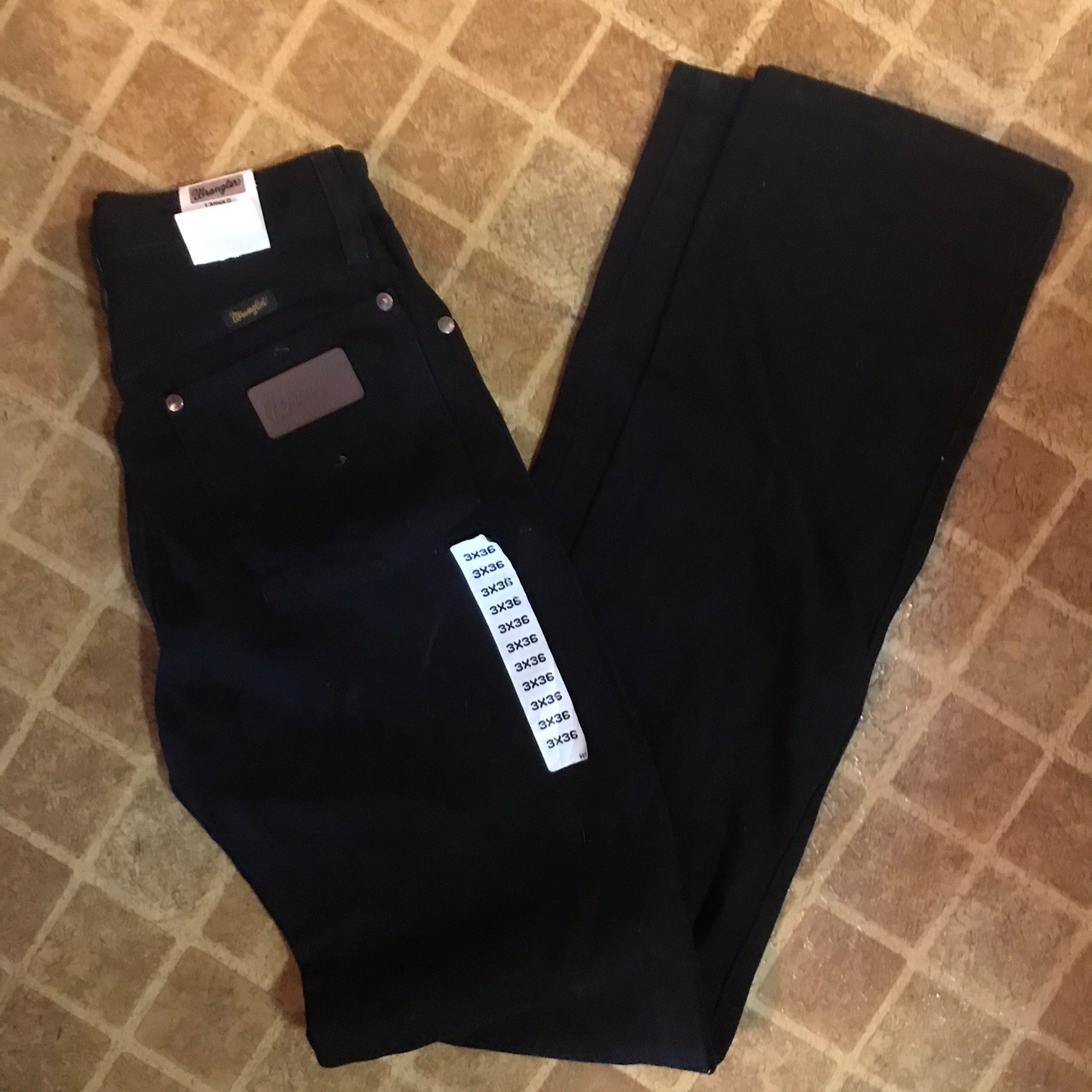 VTG NWt Wrangler Cowboy Cut 3 X 36 Black MADE IN USA 3mwkg Cotton