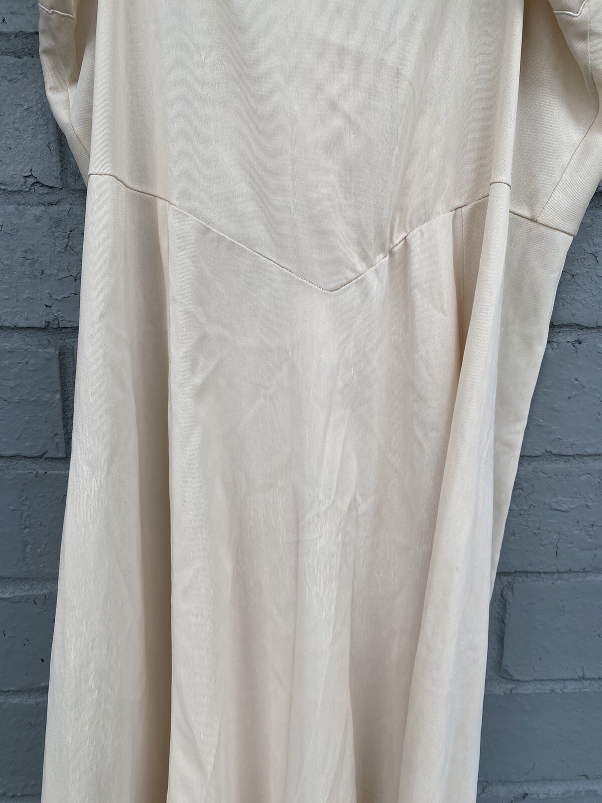 Vintage Sears The doesnt Slip, Slip Sheer Nightgown Fortrel Polyester 34 Short